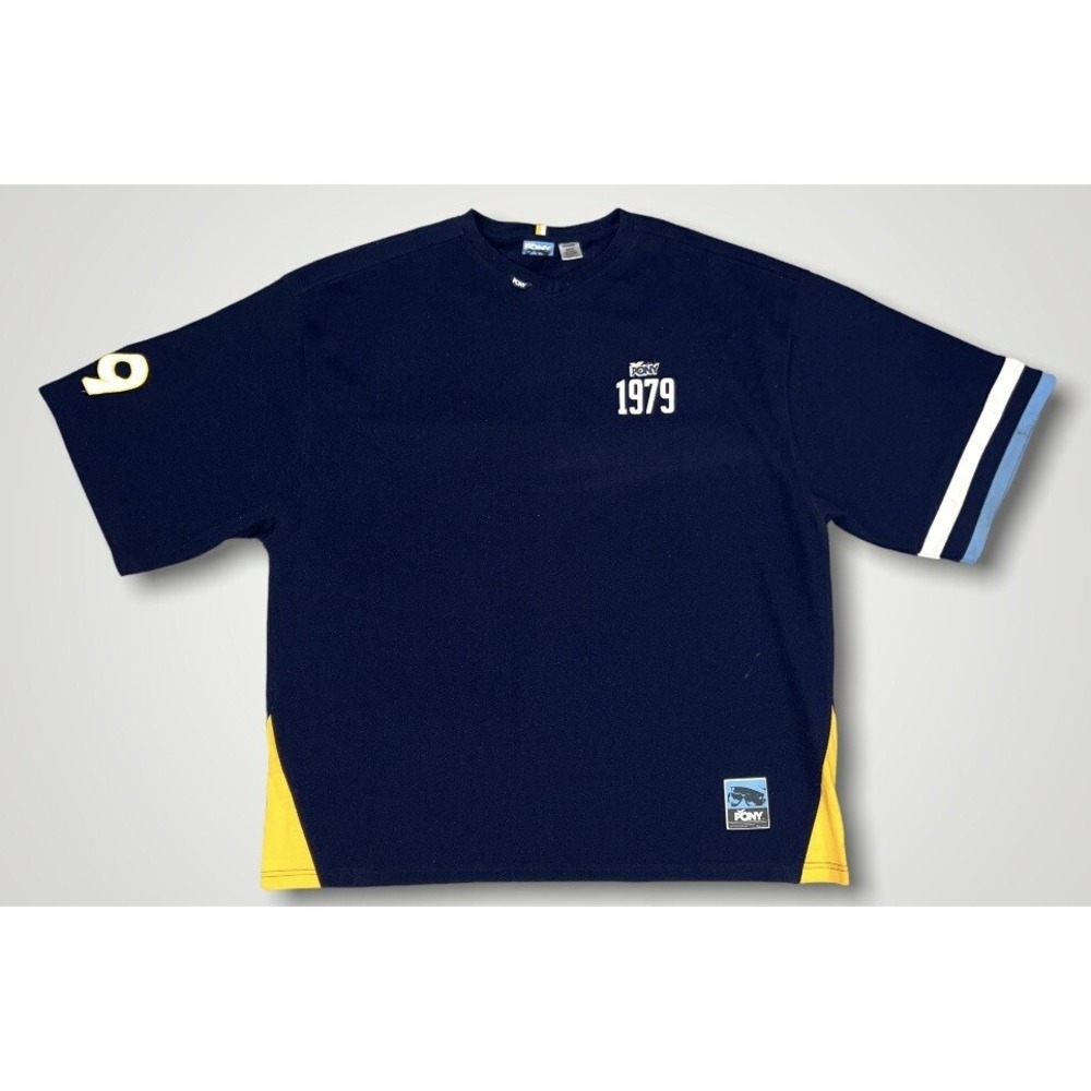 Vintage Pony 1979 Navy Blue Jersey Polyester T-shirt Men's size 3XL, Great Cond